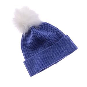 Hannah Rose Shaker Cashmere Hat, Blue